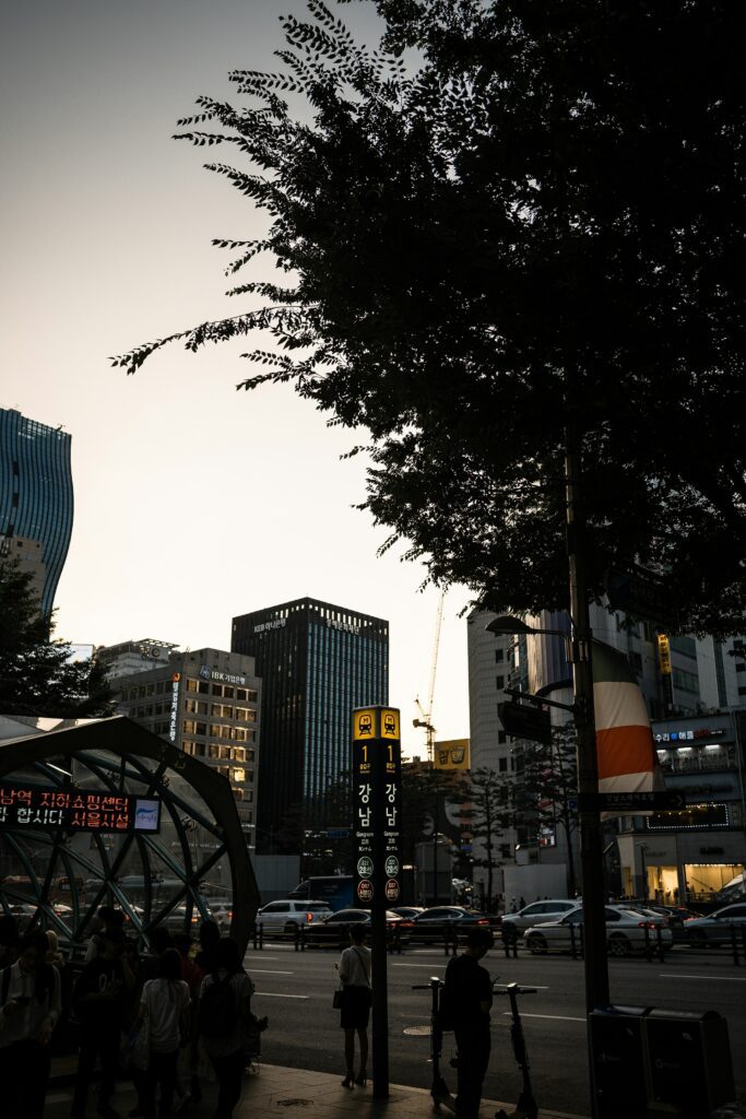 Gangnam district modern buildings Seoul