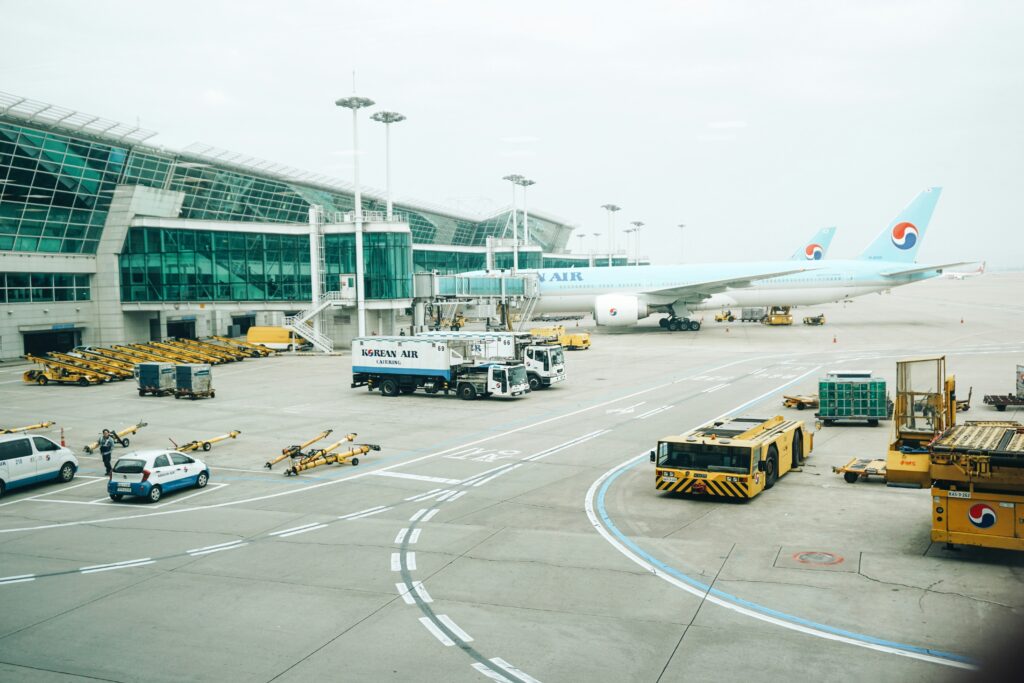 Incheon International Airport terminal in Korea