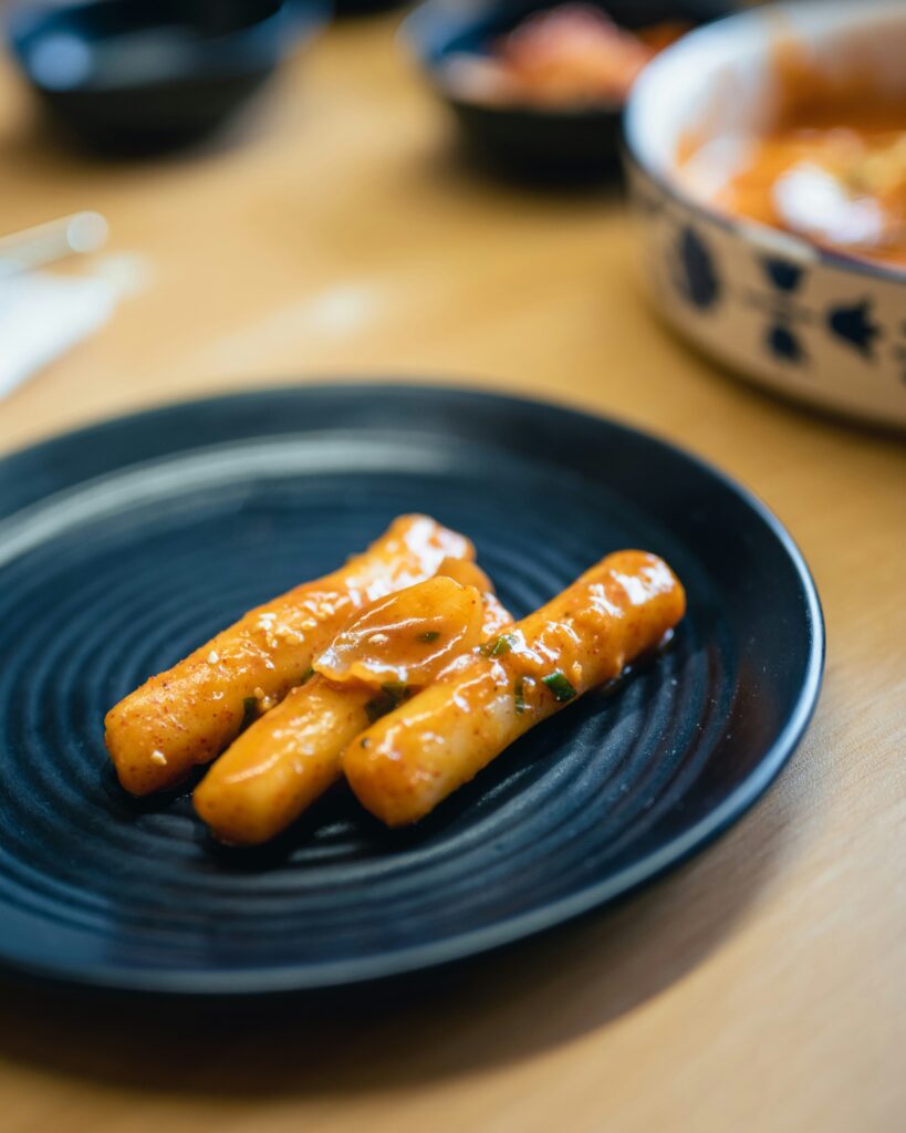 Tteokbokki spicy rice cakes Korean street food