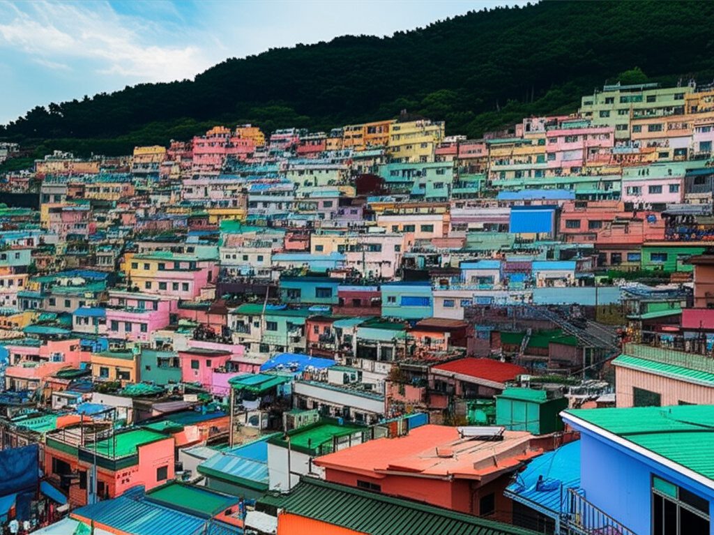 Colorful houses of Gamcheon Culture Village in Busan