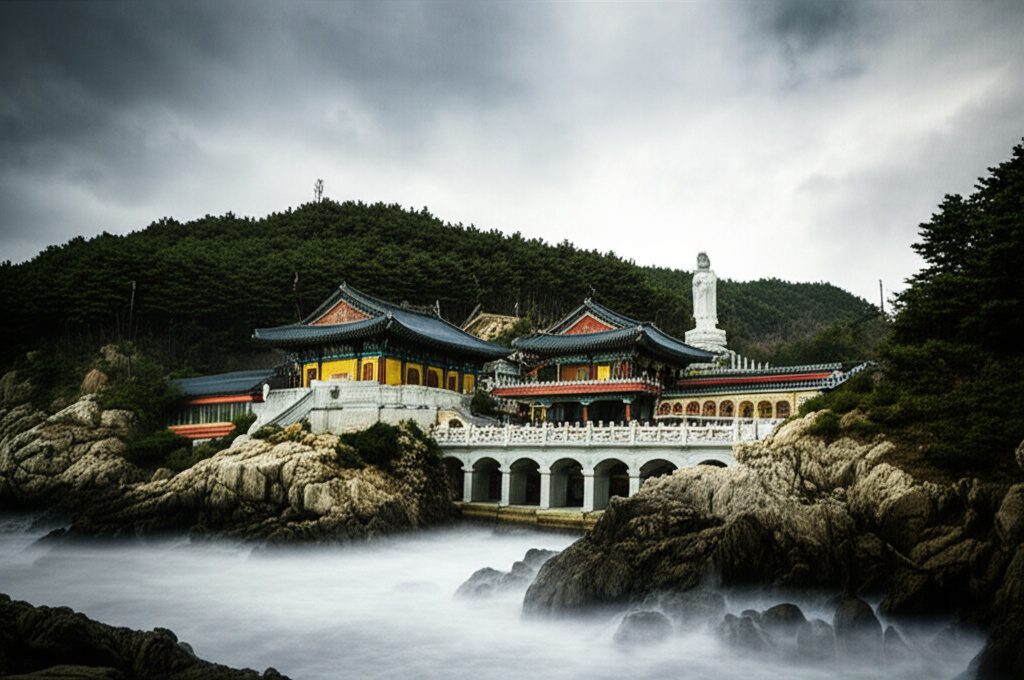 Haedong Yonggungsa Temple on seaside cliffs in Busan