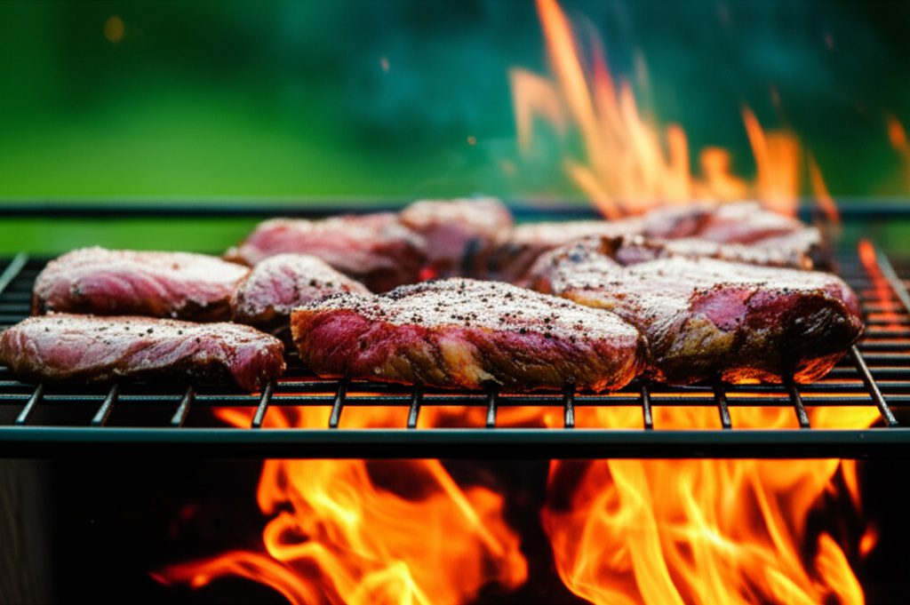 Grilled Jeju black pork BBQ on table