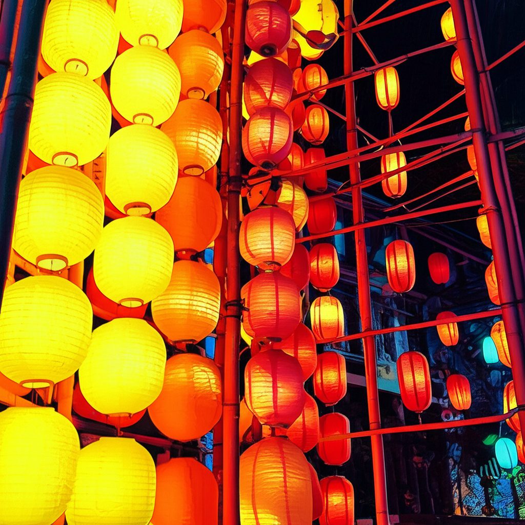 Colorful lanterns at Korean Buddha's Birthday festival