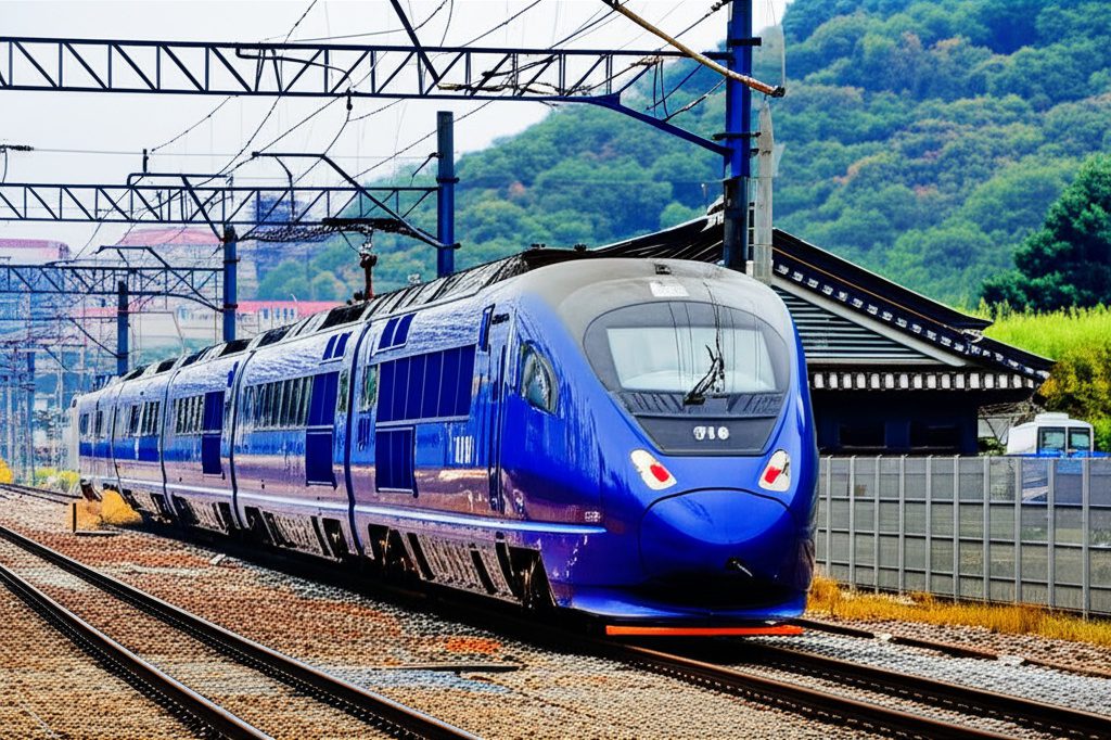 KTX high-speed train at Seoul Station platform